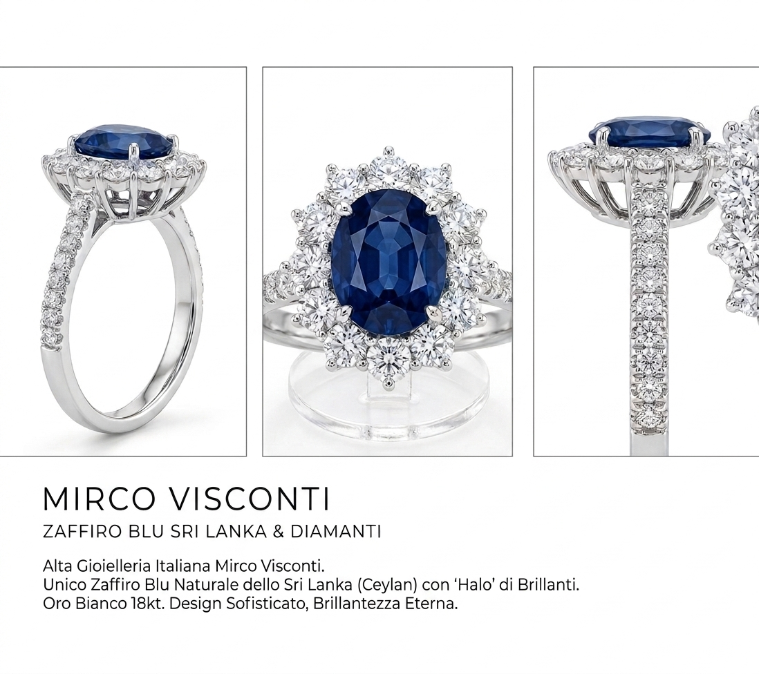 Anello zaffiro blu Mirco Visconti